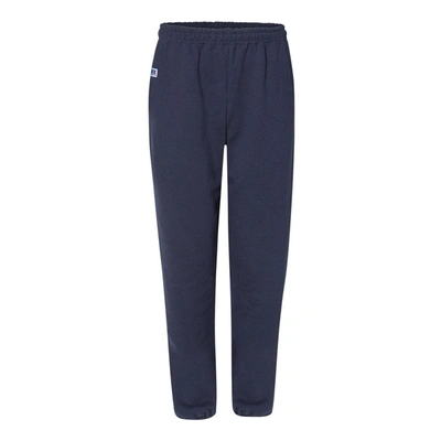 Shop Russell Athletic Dri Power Closed Bottom Sweatpants With Pockets In Blue