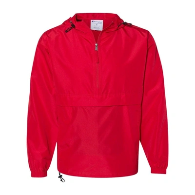 Shop Champion Packable Quarter-zip Jacket In Red
