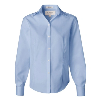 Shop Van Heusen Women's Non-iron Pinpoint Oxford Shirt In Blue