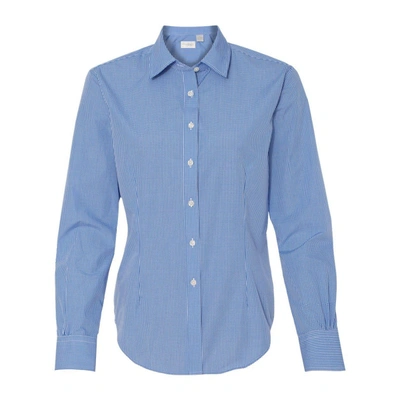 Shop Van Heusen Women's Gingham Check Shirt In Blue