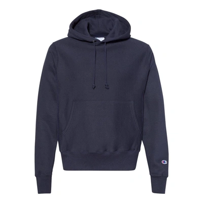 Shop Champion Reverse Weave Hooded Sweatshirt In Blue