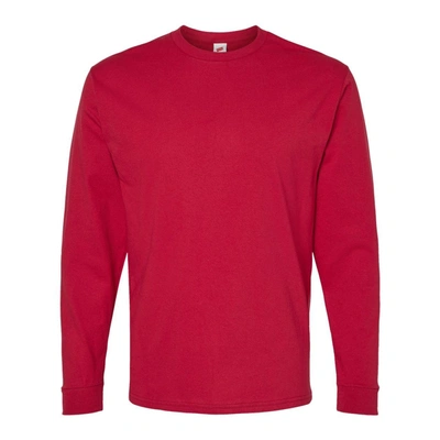 Hanes Authentic Long Sleeve Pocket T-shirt In Multi
