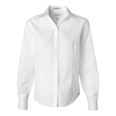 Shop Van Heusen Women's Non-iron Pinpoint Oxford Shirt In White