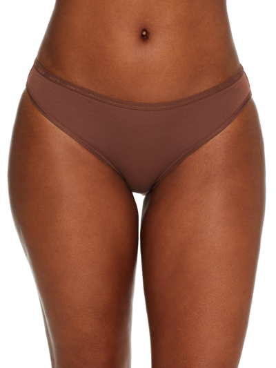 Shop Bare Women's The Easy Everyday Cotton Bikini In Brown