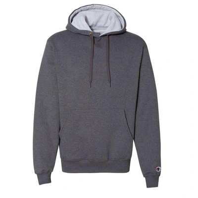 Shop Champion Cotton Max Hooded Sweatshirt In Grey