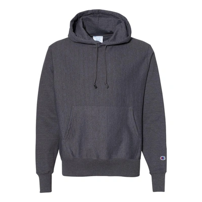 Shop Champion Reverse Weave Hooded Sweatshirt In Grey