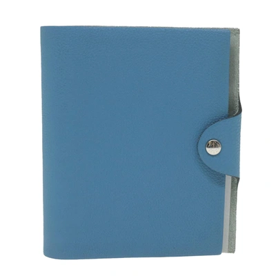 Shop Hermes Ulysse Leather Wallet () In Blue