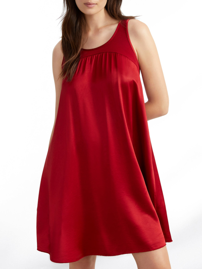 Shop Pj Harlow Women's Lindsay Satin Nightgown In Red