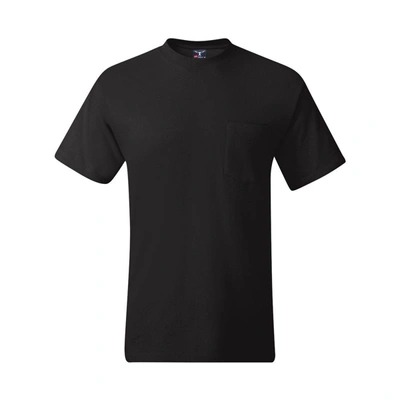 Shop Hanes Beefy-t Pocket T-shirt In Black