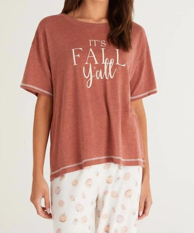 Shop Z Supply Old School Fall Y'all Tee In Brown