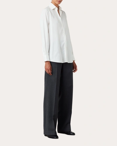 Shop With Nothing Underneath Women's The Tencel Boyfriend Shirt In White