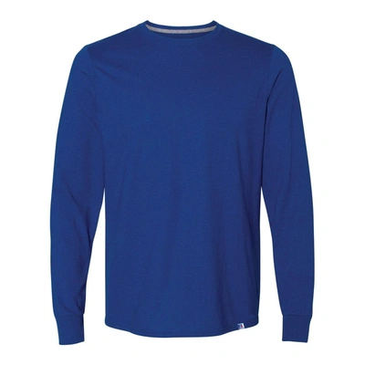 Shop Russell Athletic Essential 60/40 Performance Long Sleeve T-shirt In Blue