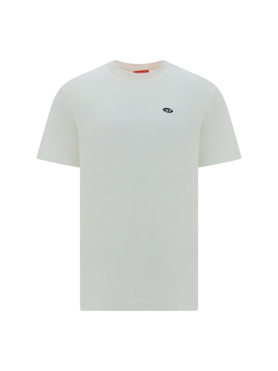Shop Diesel T-shirt In Off/white