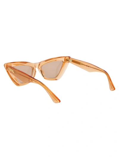 Shop Bottega Veneta Sunglasses In 011 Orange Orange Brown