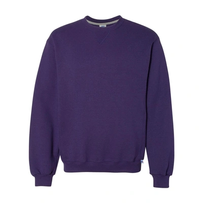 Russell Athletic Dri Power Crewneck Sweatshirt In Purple
