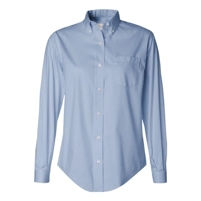 Shop Van Heusen Women's Pinpoint Oxford Shirt In Blue