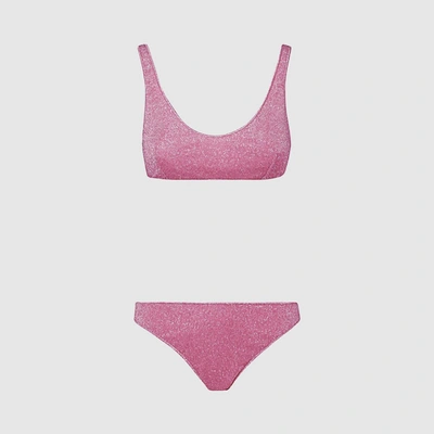 Shop Oseree Oséree Pink Lumiere Sporty Bikini Set