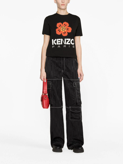 Shop Kenzo T-shirt Boke Flower In Black
