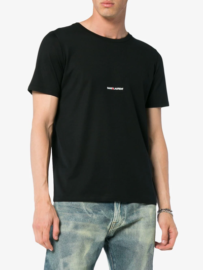 Shop Saint Laurent T-shirt Con Logo In Black