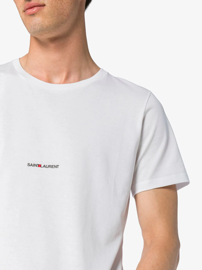 Shop Saint Laurent T-shirt Con Logo In White