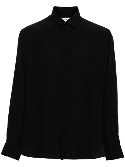 Shop Saint Laurent Camicia In Seta In Black