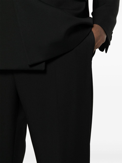 Shop Saint Laurent Pantaloni Slim Sartoriali In Black