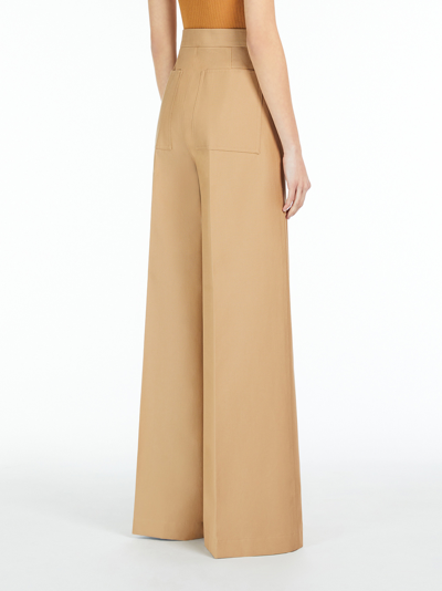 Shop Max Mara Pantalone Corte In Beige