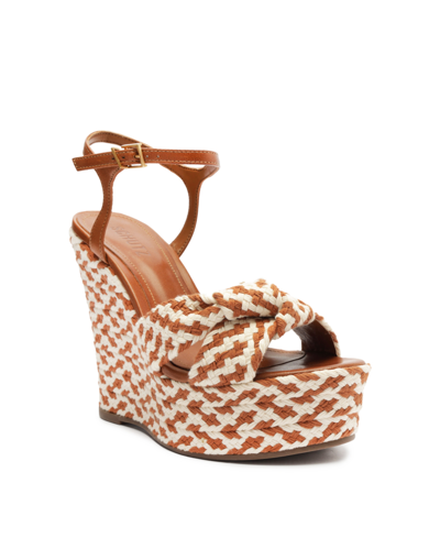 Shop Schutz Women's Cass Wedge Sandals In Brown