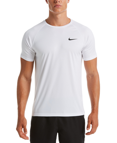 Shop Nike Men's Short Sleeve Hydroguard Logo T-shirt In White