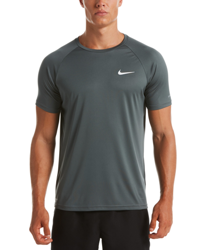 Shop Nike Men's Short Sleeve Hydroguard Logo T-shirt In Iron Grey
