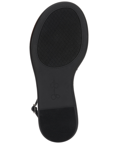 Shop Jessica Simpson Eshily Bead Embellished Platform Sandals In Black Faux Leather