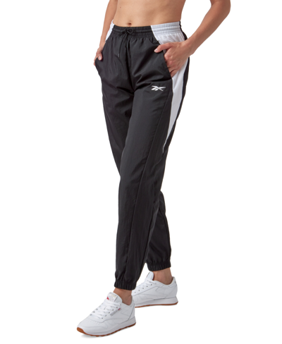 Shop Reebok Women's Vector Woven Track Pants In Black