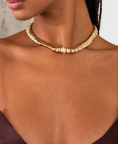 Shop By Adina Eden Chunky Pave Accented Unique Shape Chain Necklace In Gold