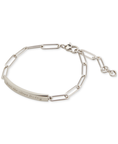 Shop Kate Spade Turns Of Phrase Idiom Bracelet In Silver
