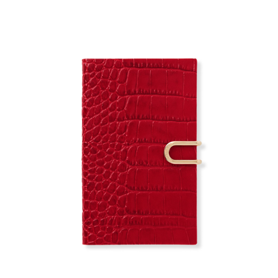 Shop Smythson 2024-2025 Panama Weekly Agenda With Slide In Mara In Red