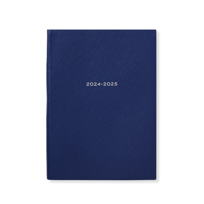 Shop Smythson 2024-2025 Soho Weekly Agenda In Panama In Indigo