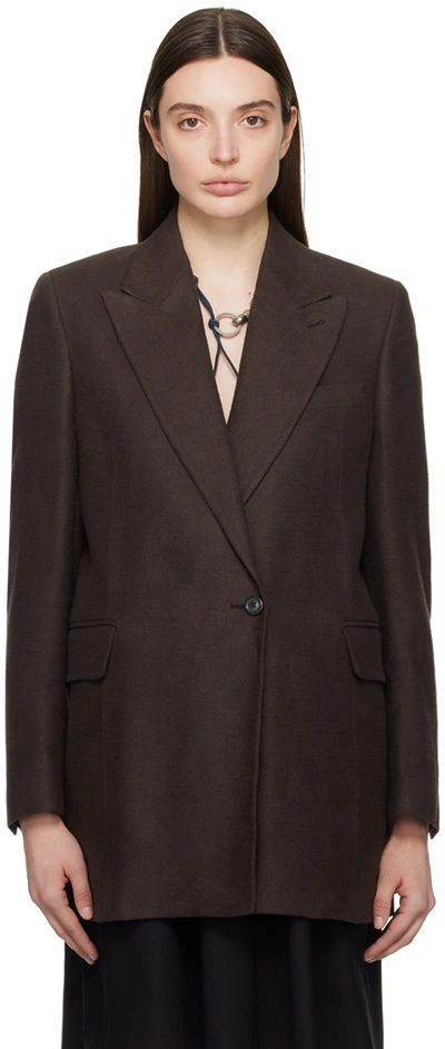 Shop Our Legacy Brown Manta Blazer In Antique Chocolate
