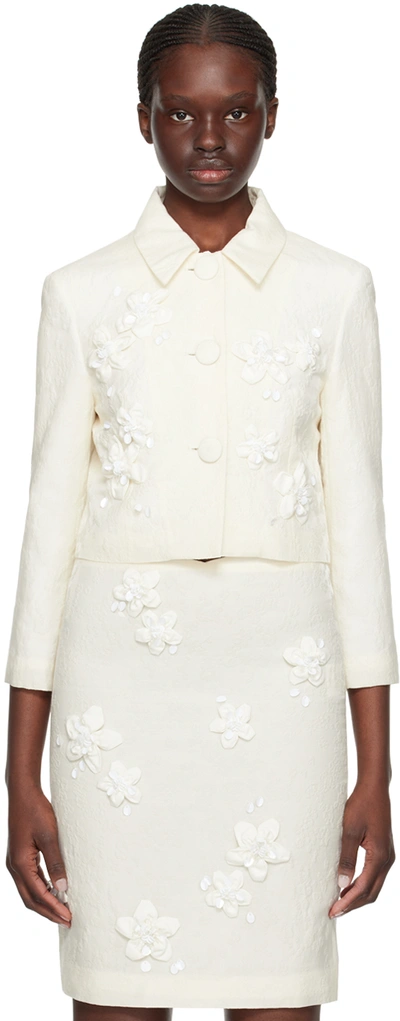 Shop Shushu-tong White Pointed Jacket In Wh100 White