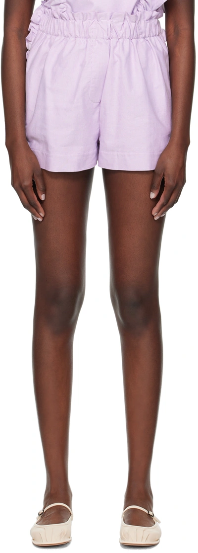 Shop Kika Vargas Purple Demi Shorts