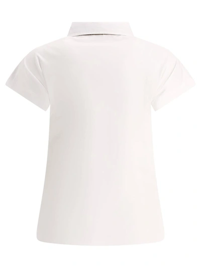 Shop Herno Poplin And Monogram Polo Shirt In White