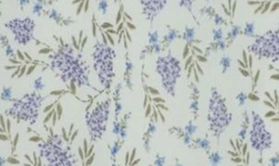 Shop Lush Floral Flutter Sleeve Dress In Light Blue Lilac Floral