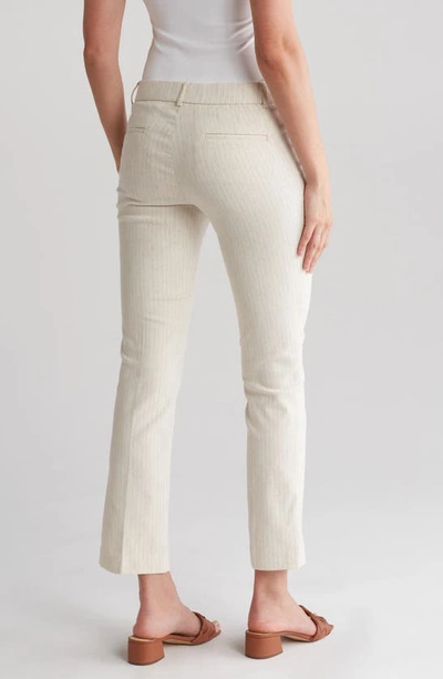 Shop Amanda & Chelsea Chelsea Slim Straight Pants In Stone/ White