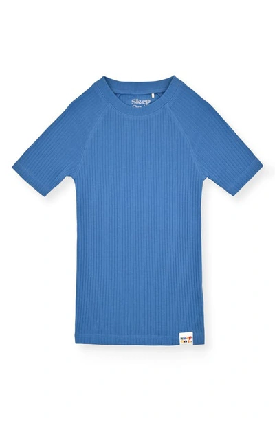 Shop Sleep On It 3-piece Organic Cotton Knit Set In Blue
