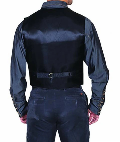 Shop Scully Boar Suede Snap Front Vest In Black In Grey