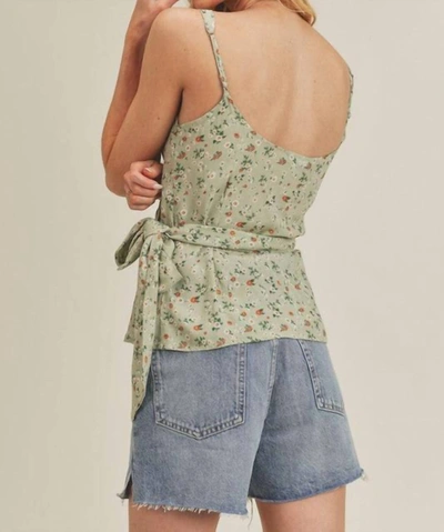 Aemi + Co Wrap Top In Green In Green