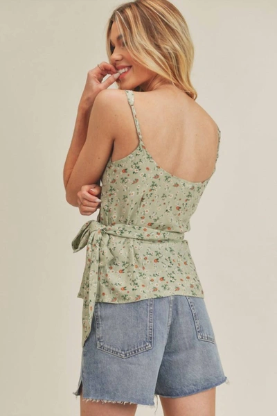 Aemi + Co Wrap Top In Green In Green