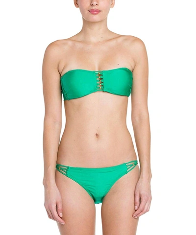 Pq Swim Women's Braided Full Bikini Bottom In Jade Green In Multi
