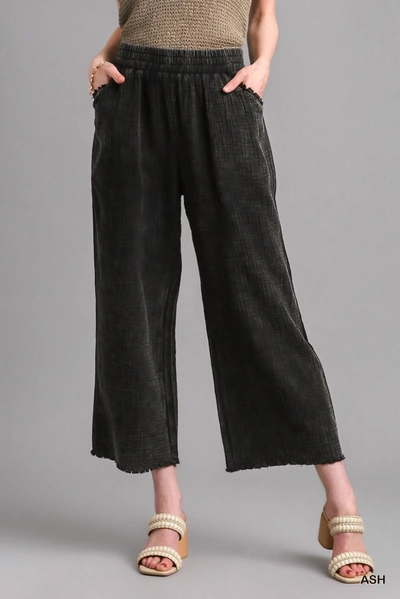Shop Umgee Wide Leg Pant In Ash In Grey