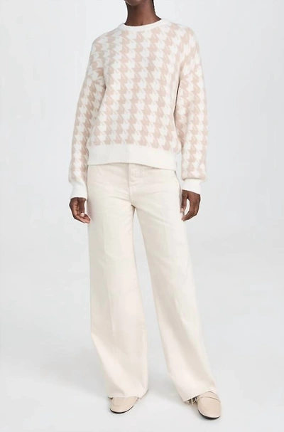 Shop Z Supply Cedar Houndstooth Sweater In Sandstone In Silver