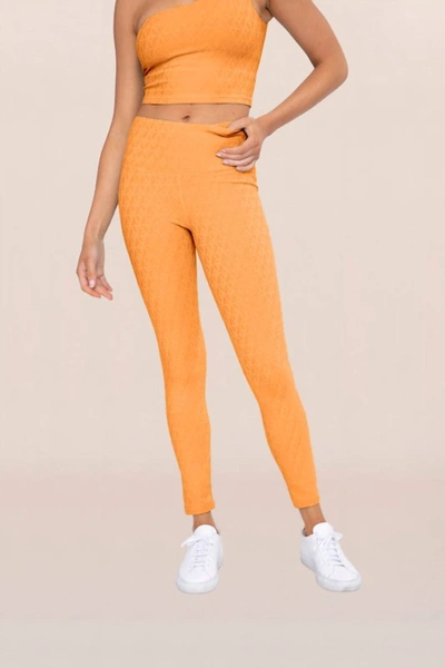 Shop Mono B Geo Spiral Legging In Tangerine In Orange